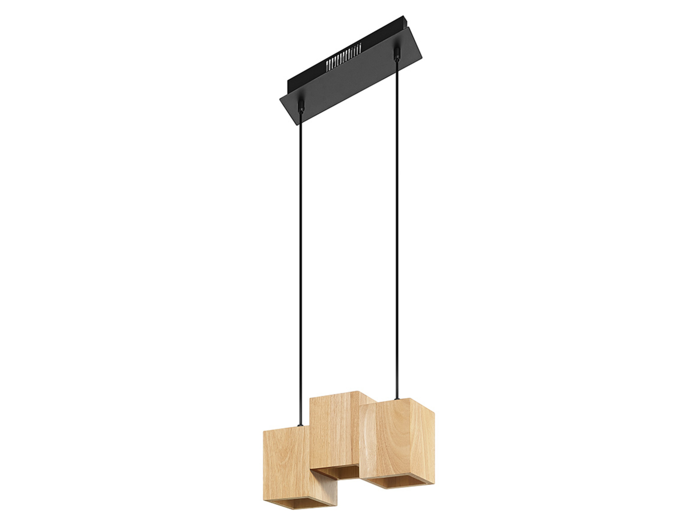 Lampa wisząca Smart Wifi Decor LED drewniana brązowa