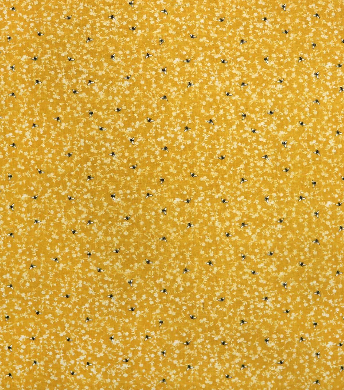 Bee Yellow 108 Wide Flannel Fabric