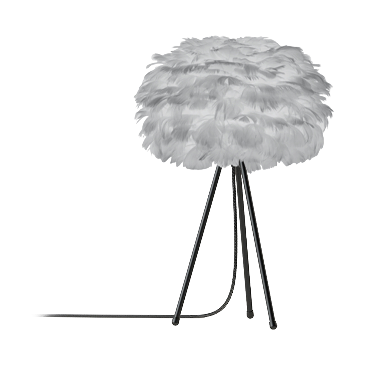 Umage Eos Mini tafellamp light grey - met tripod zwart - Ø 35 cm
