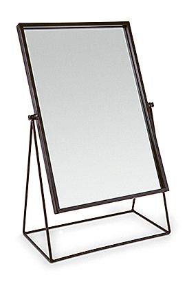 vtwonen Rechthoekige Spiegel - Tafelspiegel - Zwart - 26x43cm