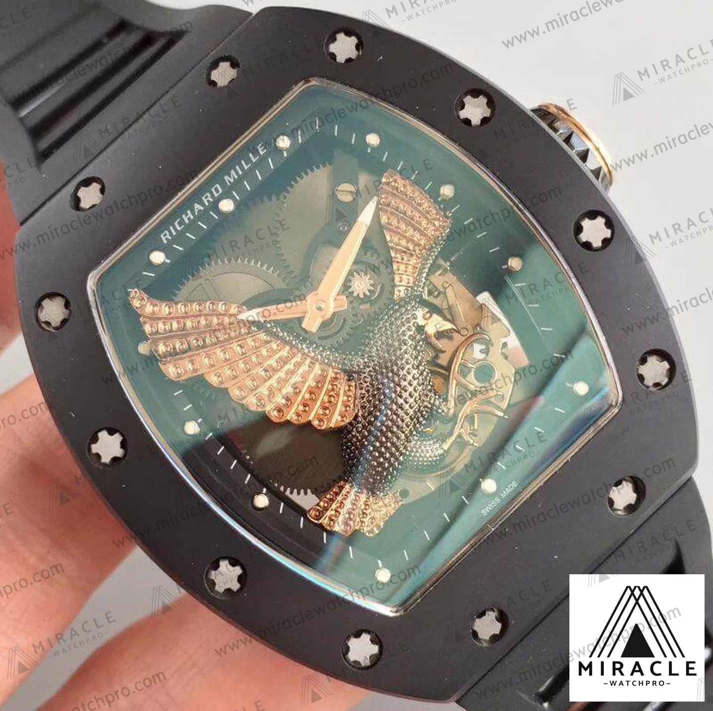 Replica Watch-RICHARD MILLE-ref.M023 RG-TZP-Elite Clone-43mmX51mmX17mm