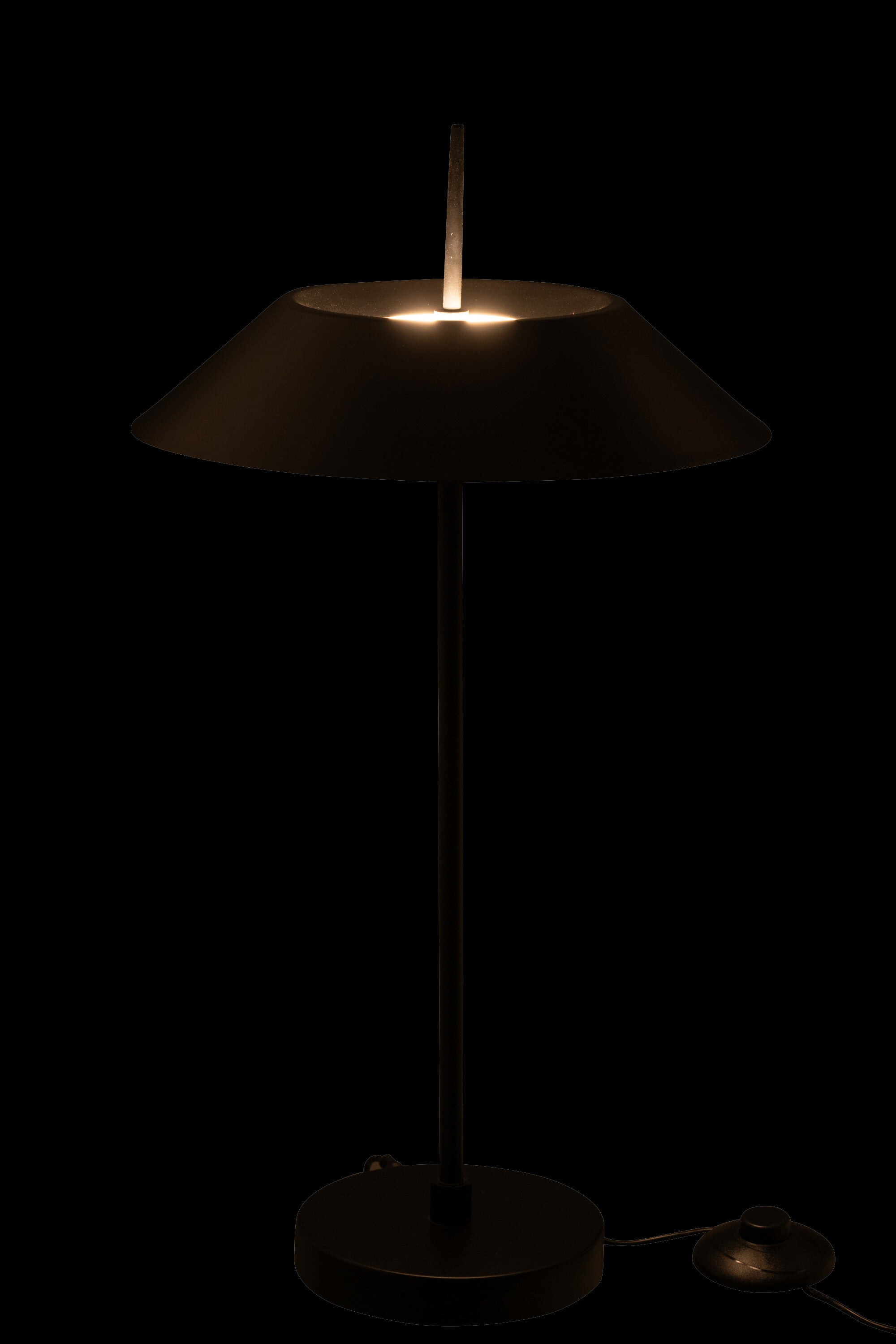 J-Line tafellamp - metaal - zwart - LED lichtjes