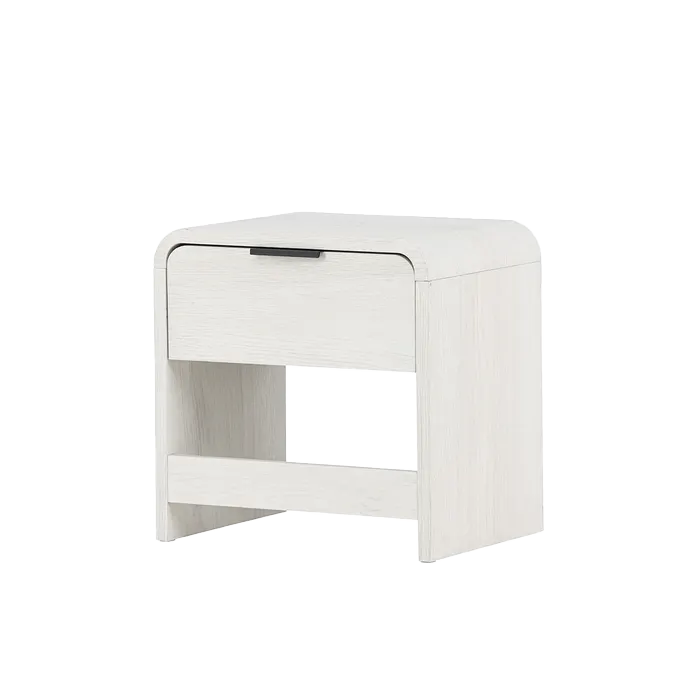 Nest living Carst Houten Nachtkastje met Lade Whitewash