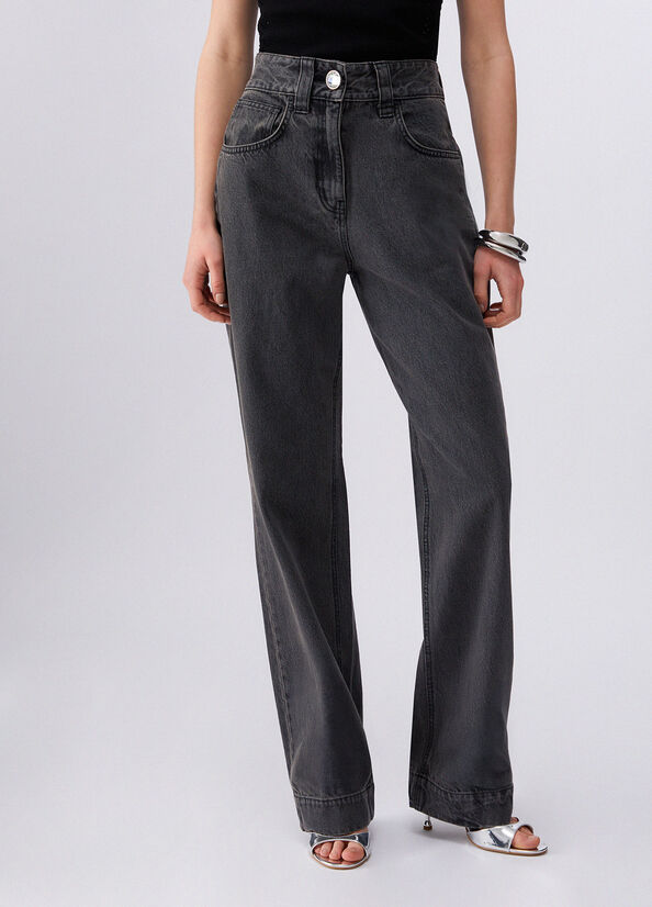 Jeans flare a vita alta