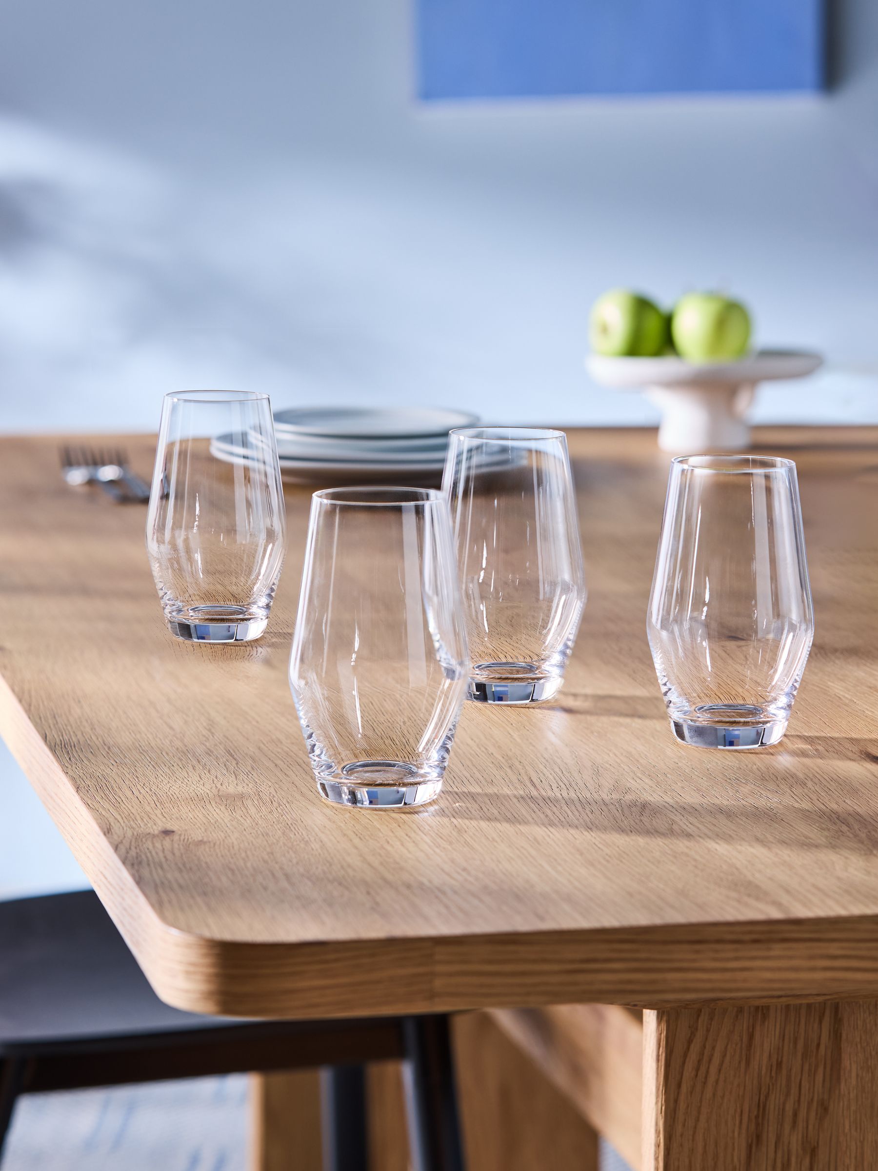 Velma Crystal Tapered Tumbler Glasses in Clear