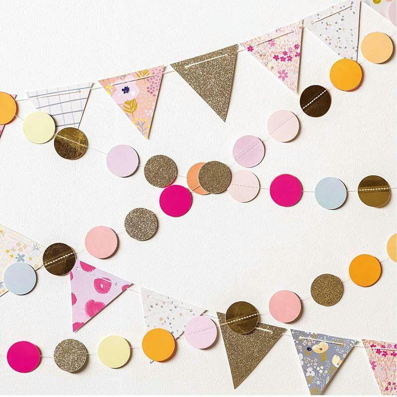 COUSUE - Guirlande cousue multicolore 2 m