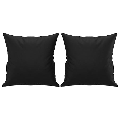 NNEVL 2-Seater Sofa with Throw Pillows Black 140 cm Faux Leather