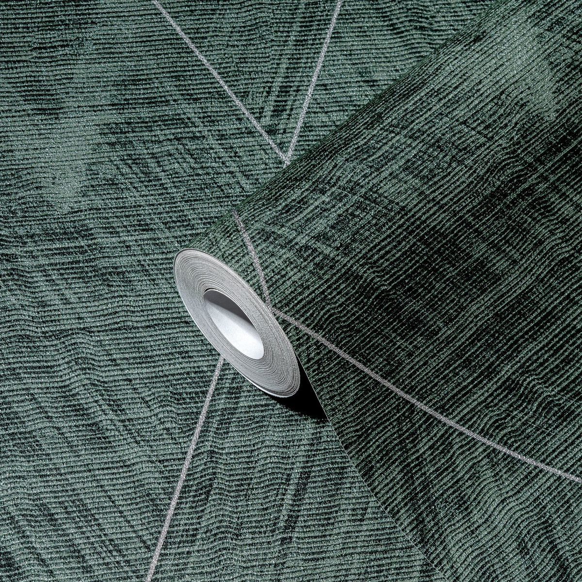 A.S. Création behang grafisch motief groen, zwart en zilver - 53 cm x 10.05 m - AS-388242