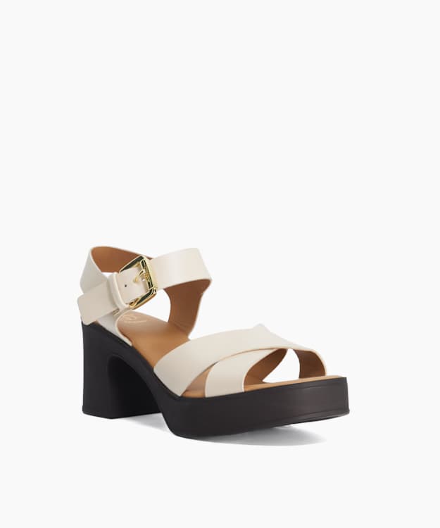 Judge Blush - Platform Leather Sandals