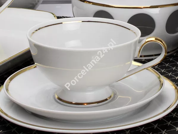 Filiżanka ze spodkiem do herbaty 0,22 L / 14,5 cm Ćmielów - Astra G067 GIFT BOX