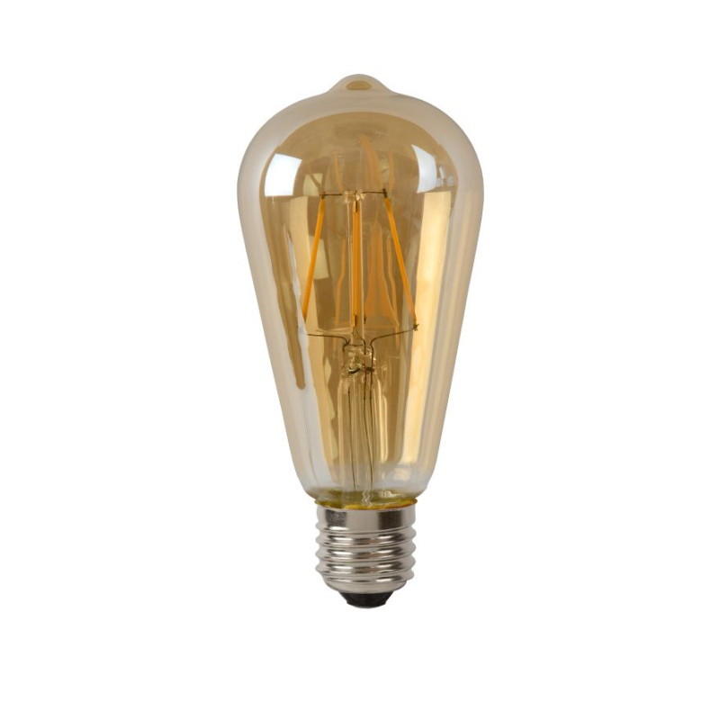 Ampoule à filament ambrée LED E27 blanc chaud 600 lm Ø 6,4 cm 5 W LUCIDE