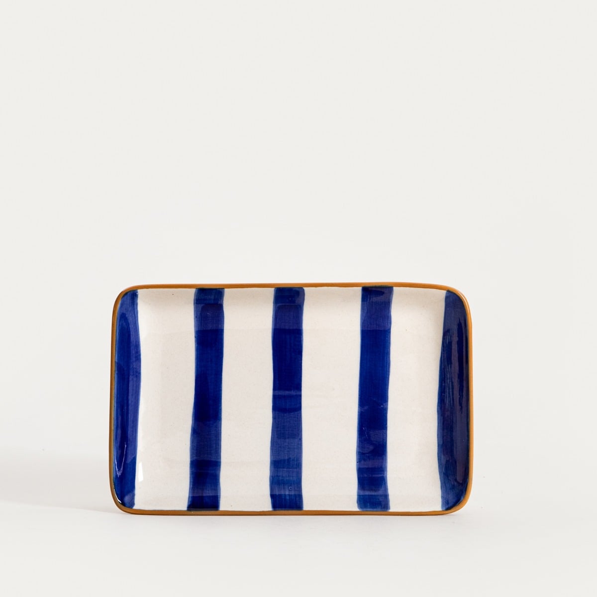 Talerz TORRIT w granatowe paski 19x12 cm