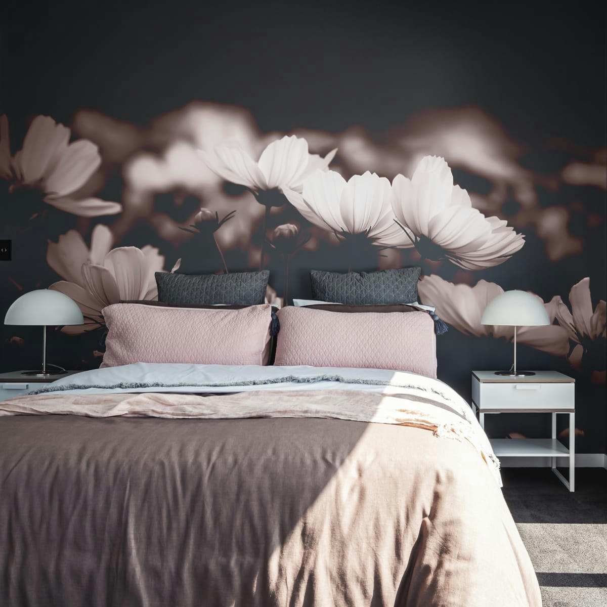 - Papier peint panoramique fleurs de cosmos 340 x 250 cm