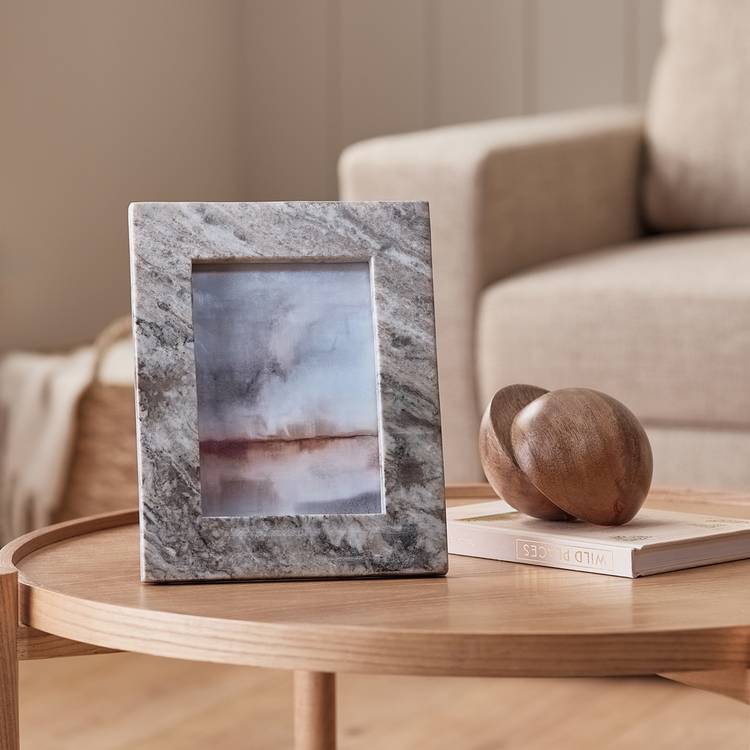 Habitat Beige Marble Picture Frame - 5x7"