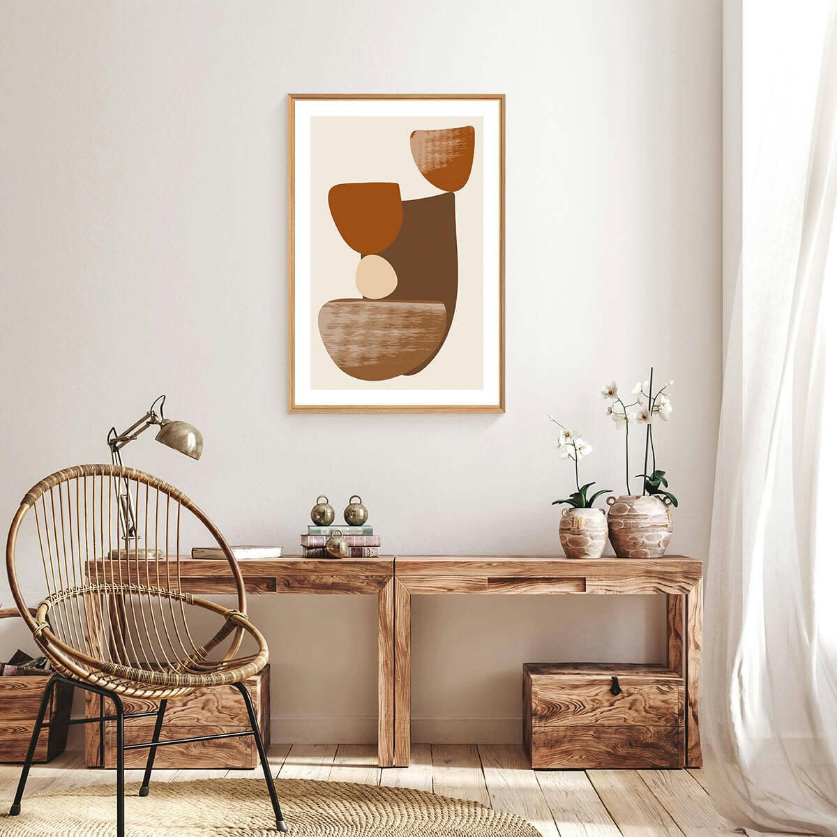 CONTEMPORAIN URBAIN - Tableau mural encadré design 65x97 cm