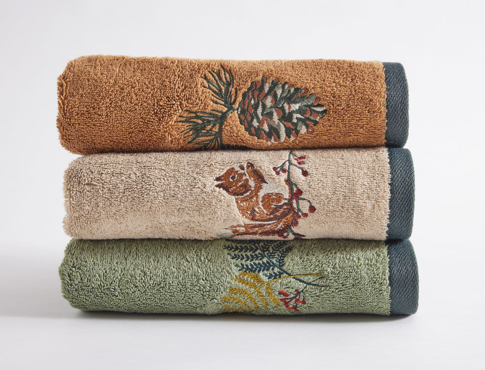 Lot de 3 serviettes invitéForêt hivernale