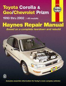 Toyota Corolla & Geo Prizm 1993 thru 2002Haynes Repair Manual, 92036