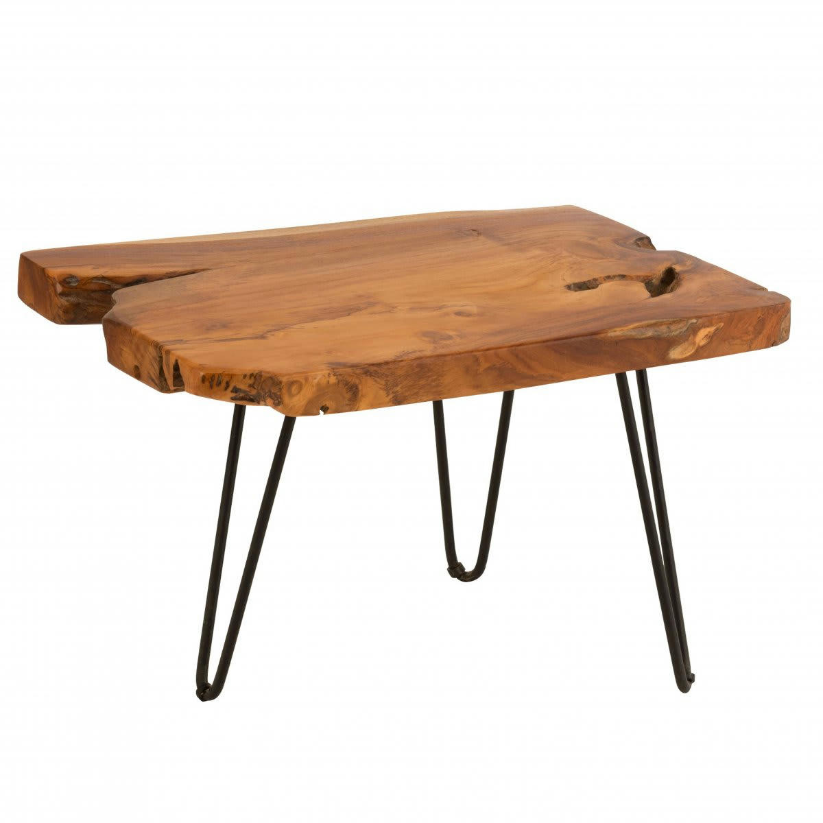 RIGA - Table d'appoint en bois massif irrégulier 60x40cm