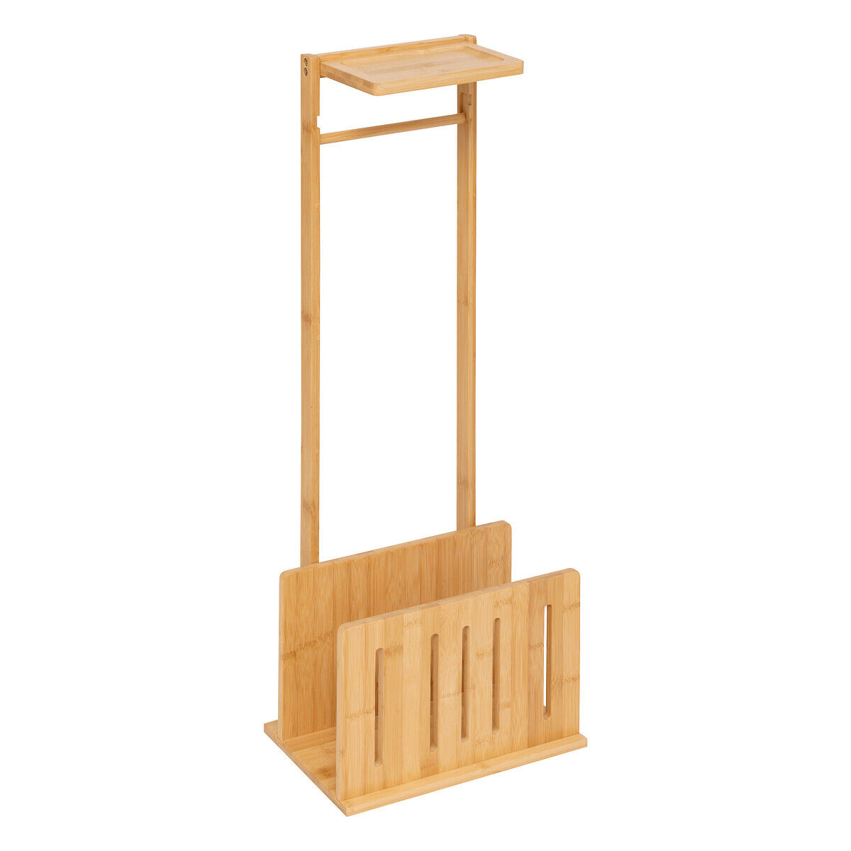 Suporte wc em bambu para papel higiénico com reserva