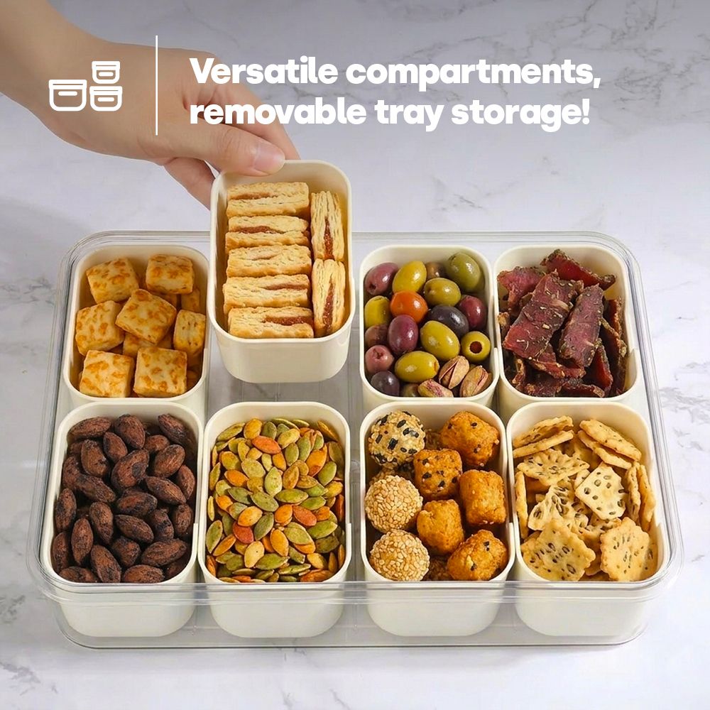 LIVIVO Airtight Snack Storage Container with 8 Removable Trays