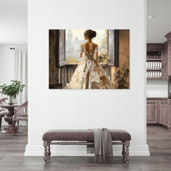 Obraz Kobieta Sztuka Art Do Sypialni Salonu Kuchni Na Płótnie 60X40