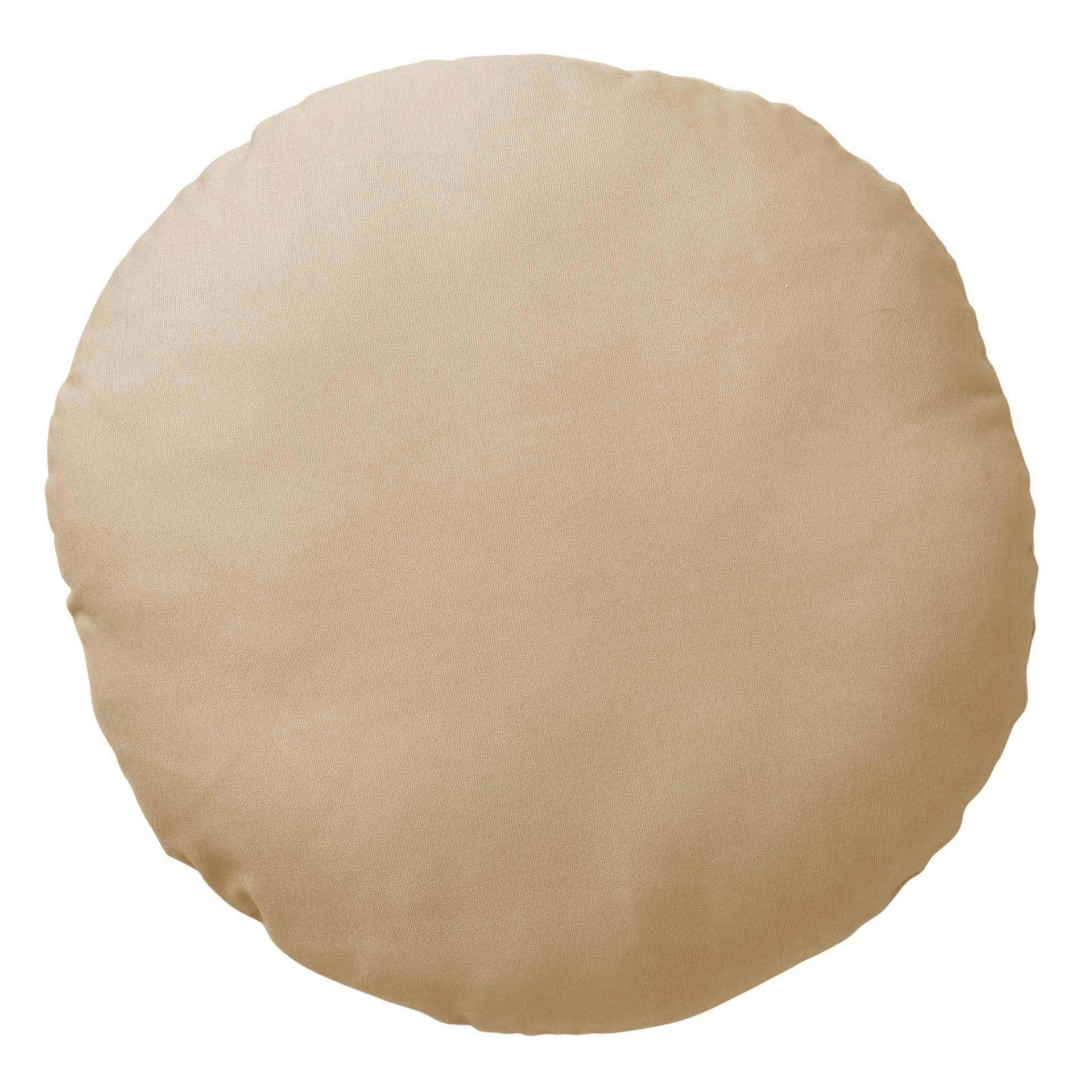 - Coussin rond beige doux 40 cm uni