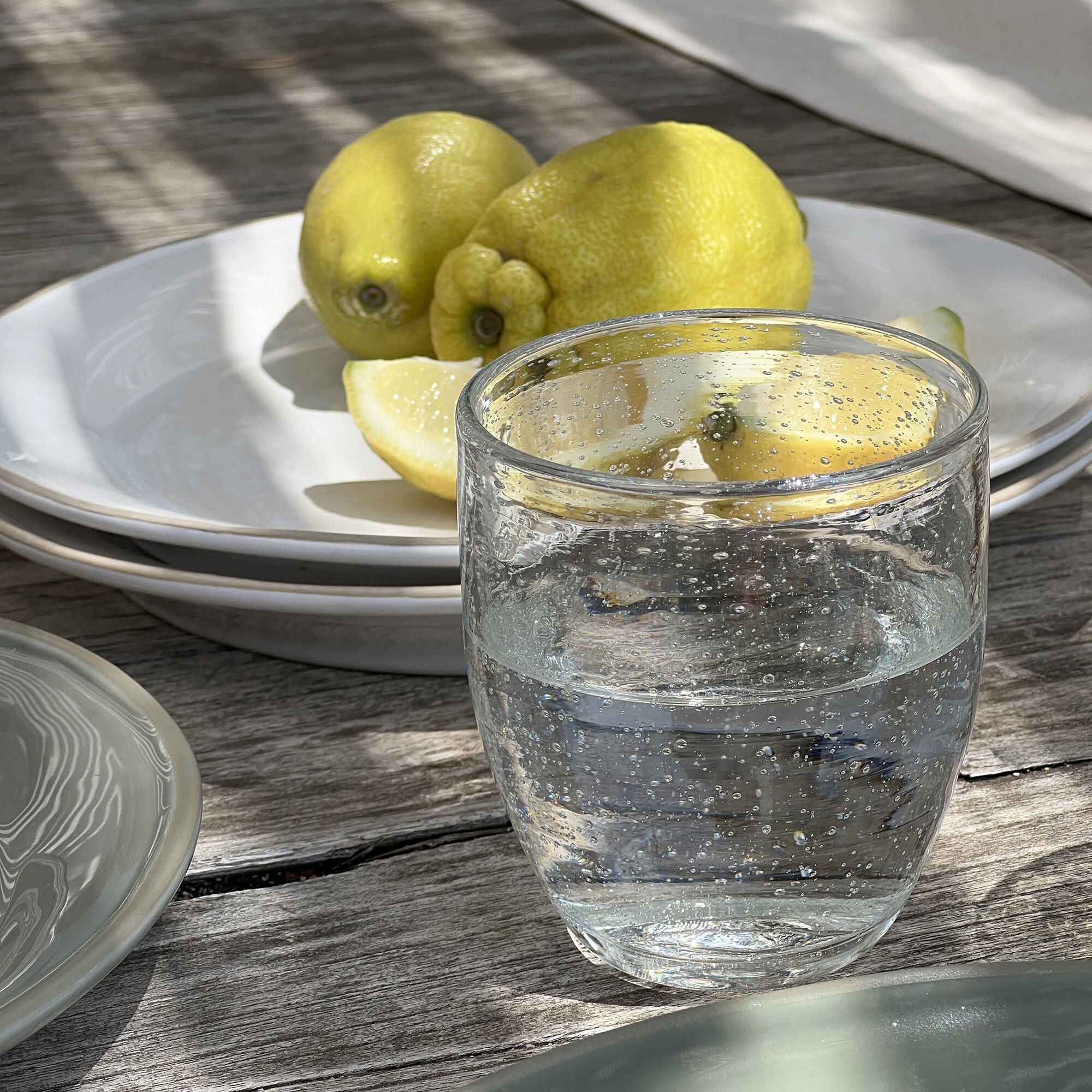 BULLA - Gobelet en verre bullé 35cl - transparent