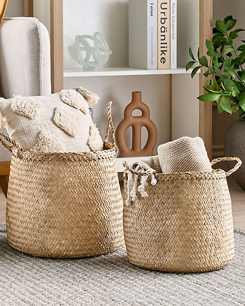 Lot de 2 paniers HALONG Herbier marin Naturel