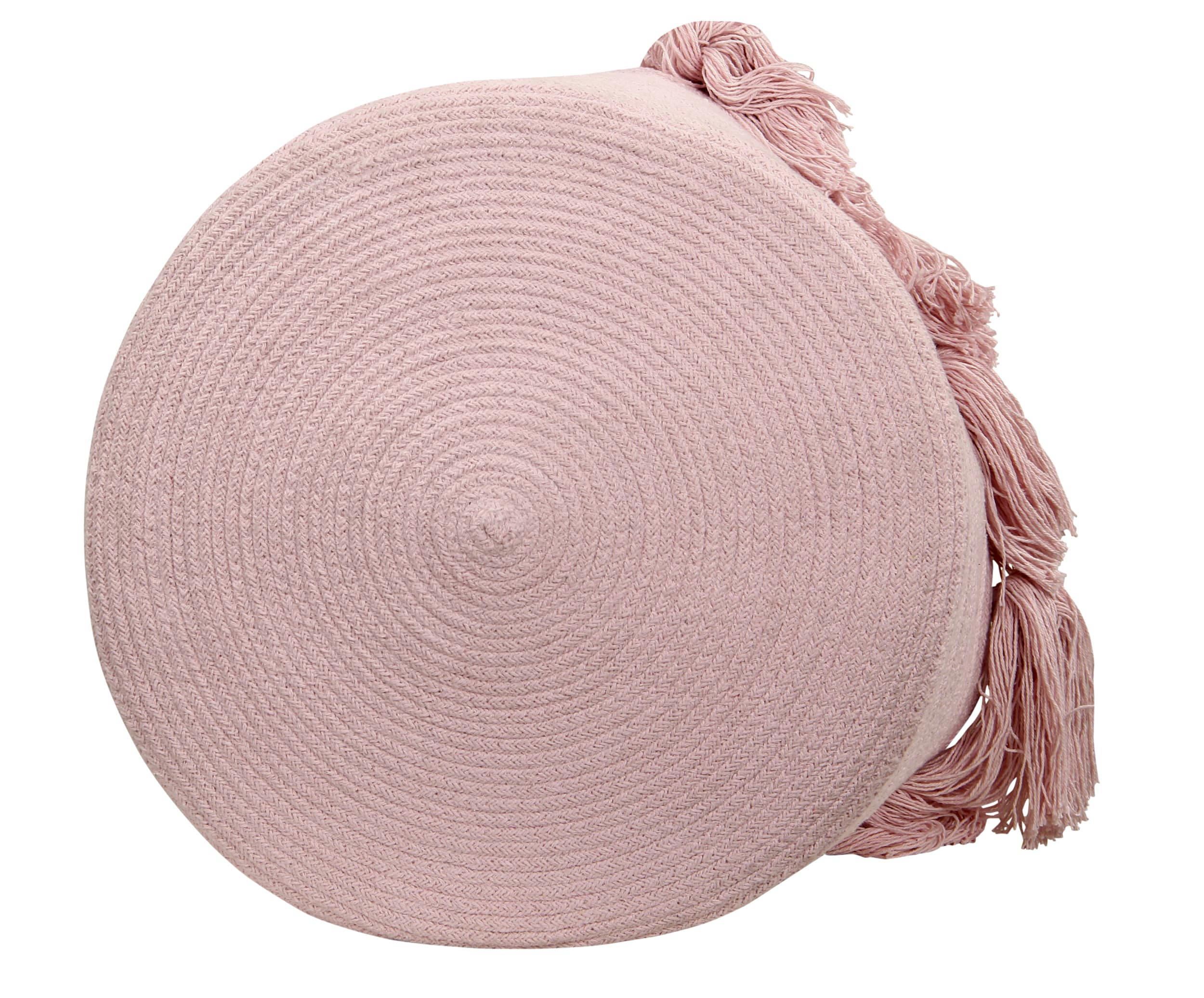 TASSELS - Corbeille en coton rose 30xØ45