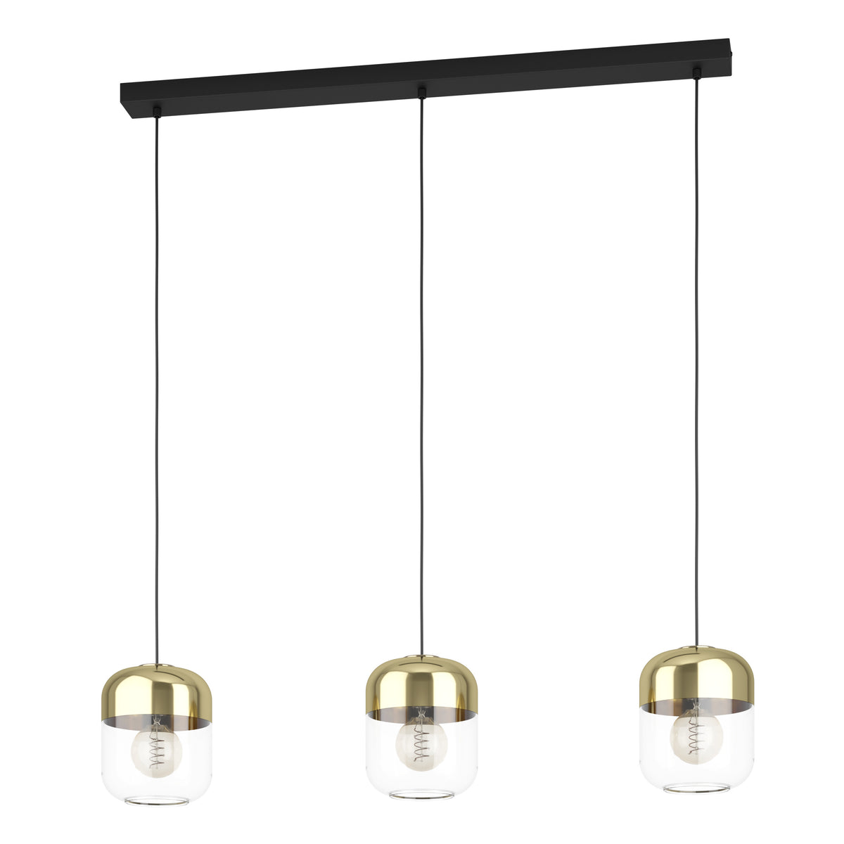 EGLO hanglamp Maryvilla - e27 - 87 cm - goud/zwart