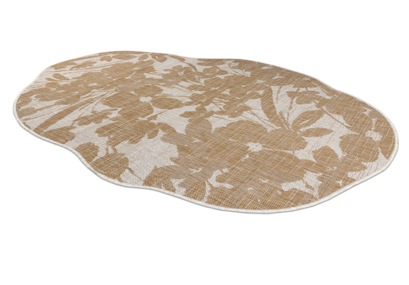Dywan ORGANIC 2735 sizal Kwiaty beżowy / naturalny - 120x170 cm