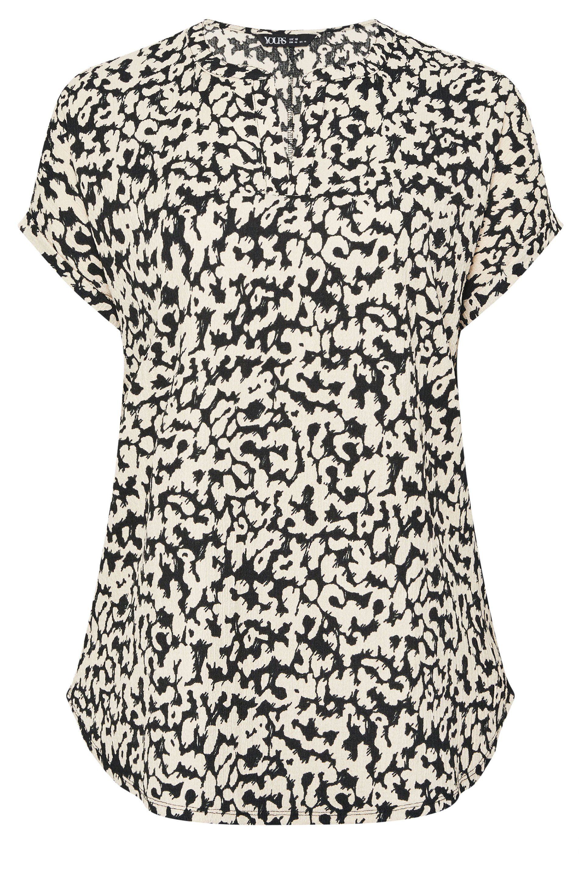 Yours Abstract Notch Neck Top