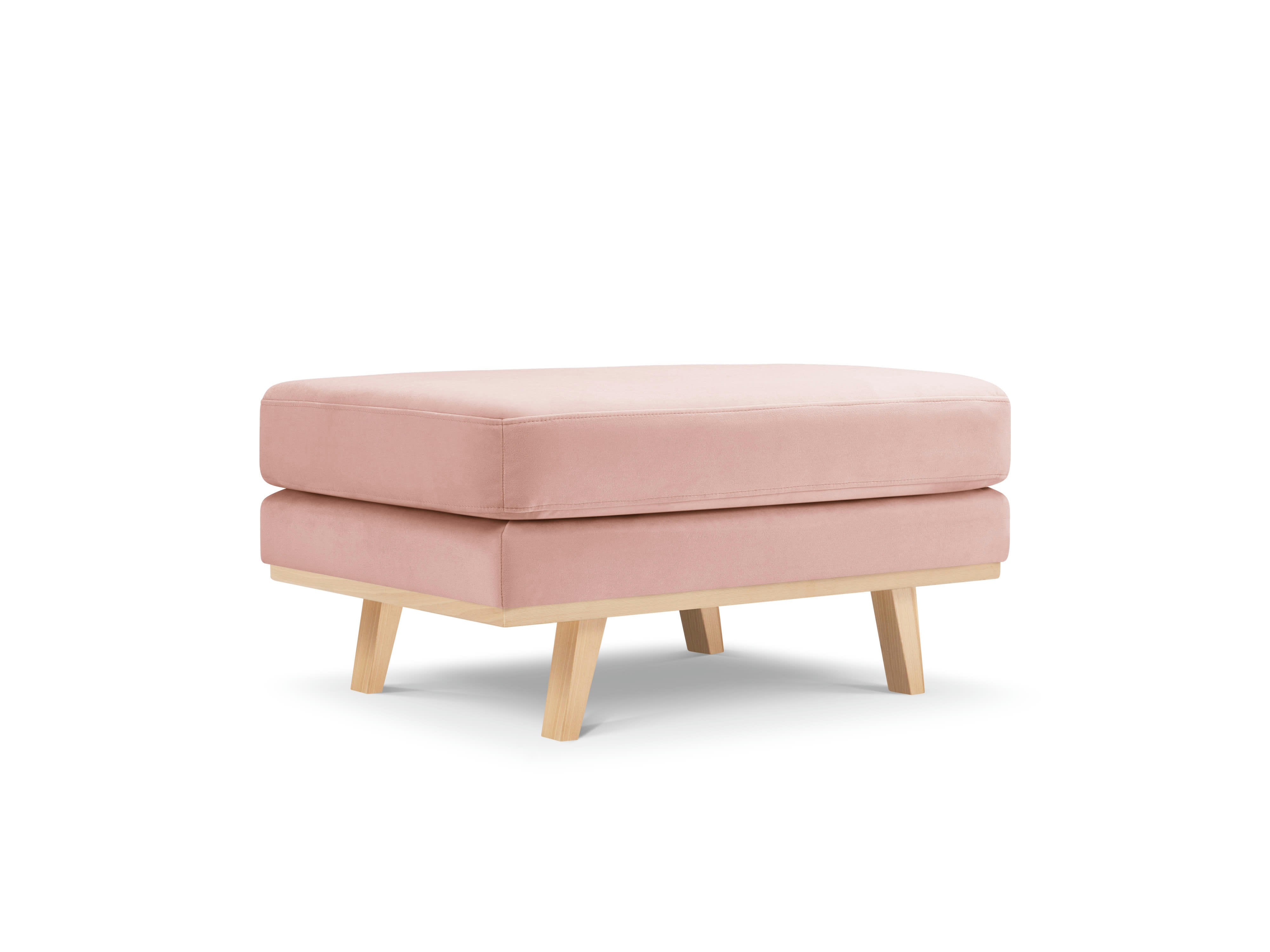 TUGELA - Pouf en velours rose