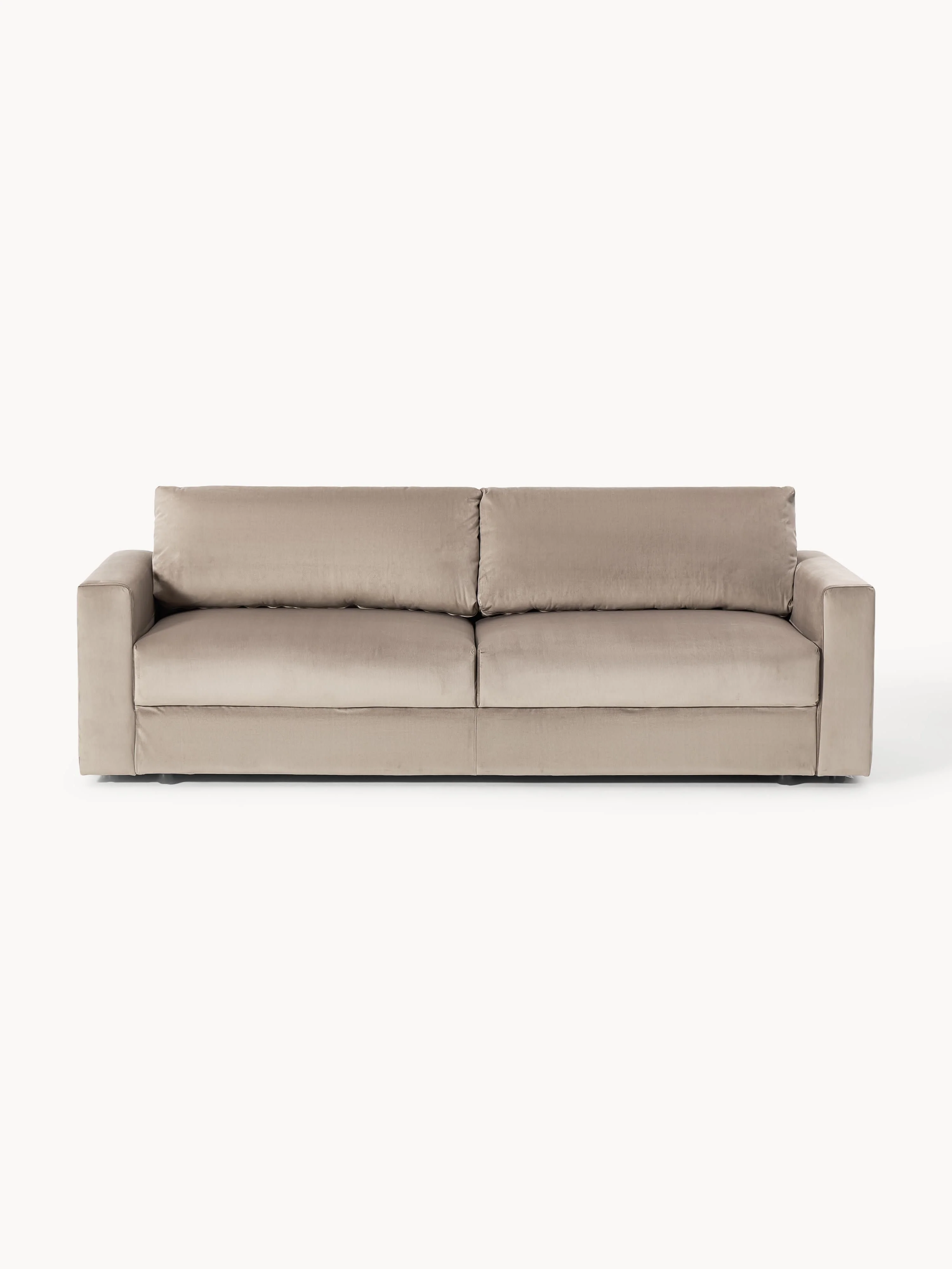 Samt-Schlafsofa Tasha (3-Sitzer) mit Stauraum