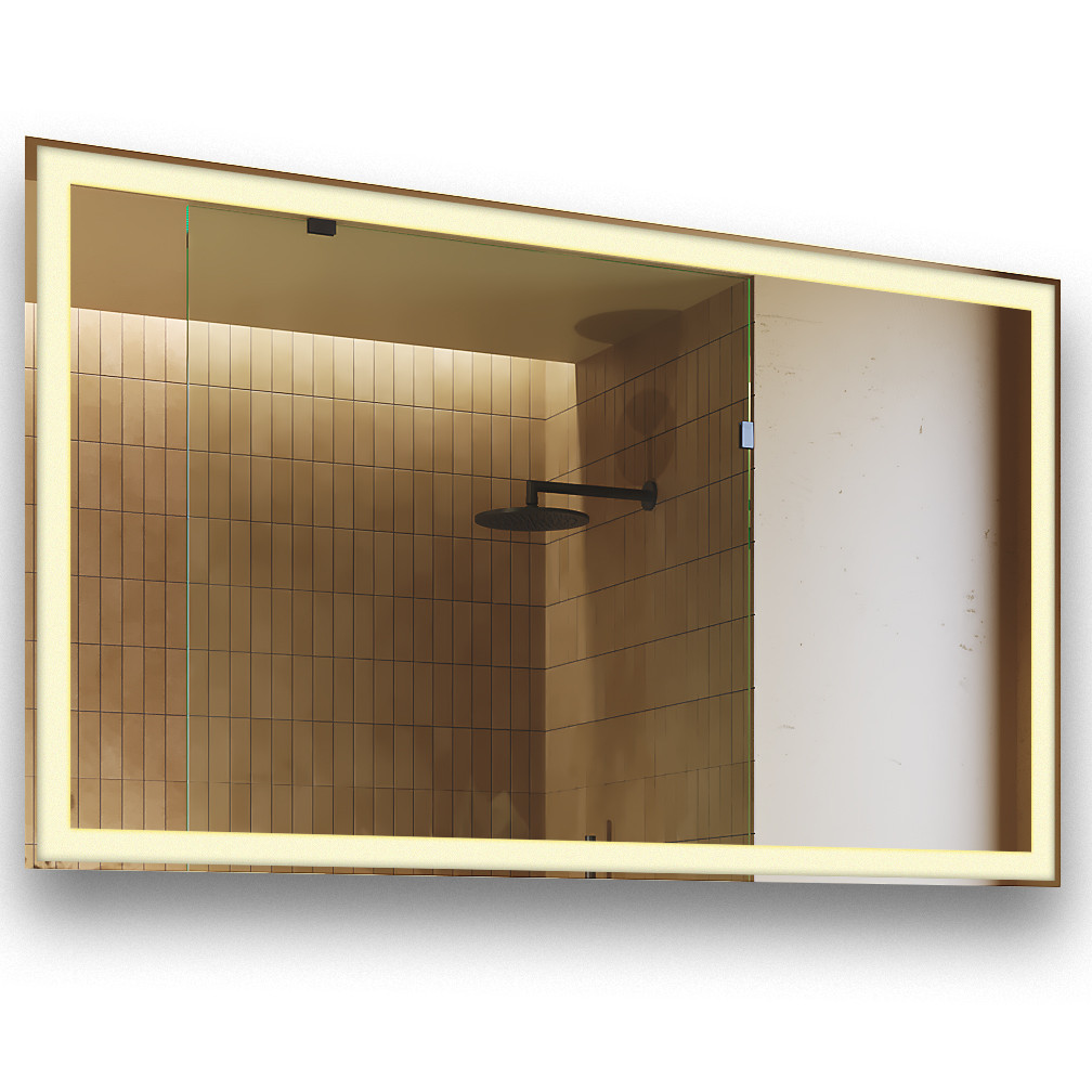 Lustro podświetlane łazienkowe LED 120x70 Poziome Barwa Ciepła