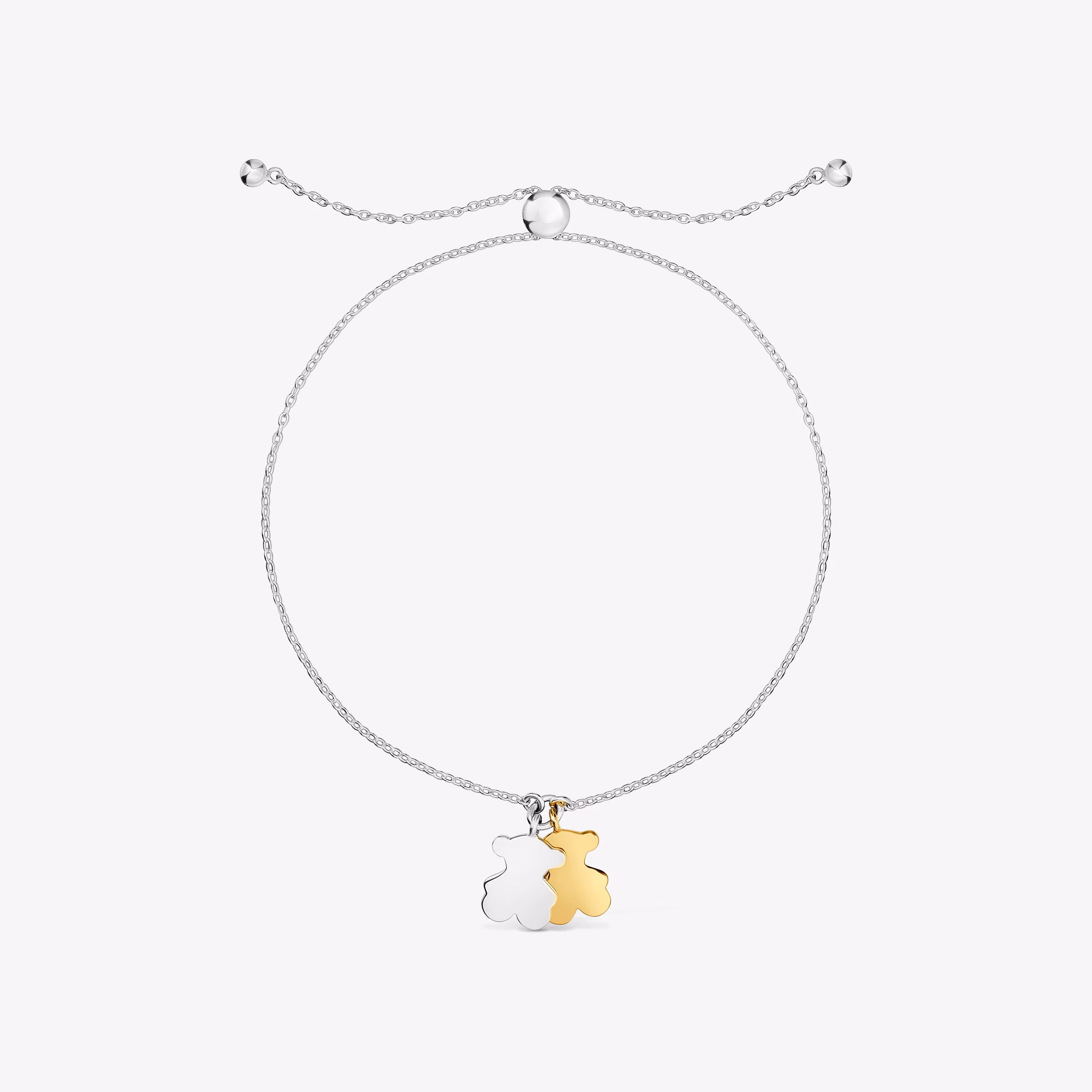 Pulsera oso cadena bicolor Sweet Dolls