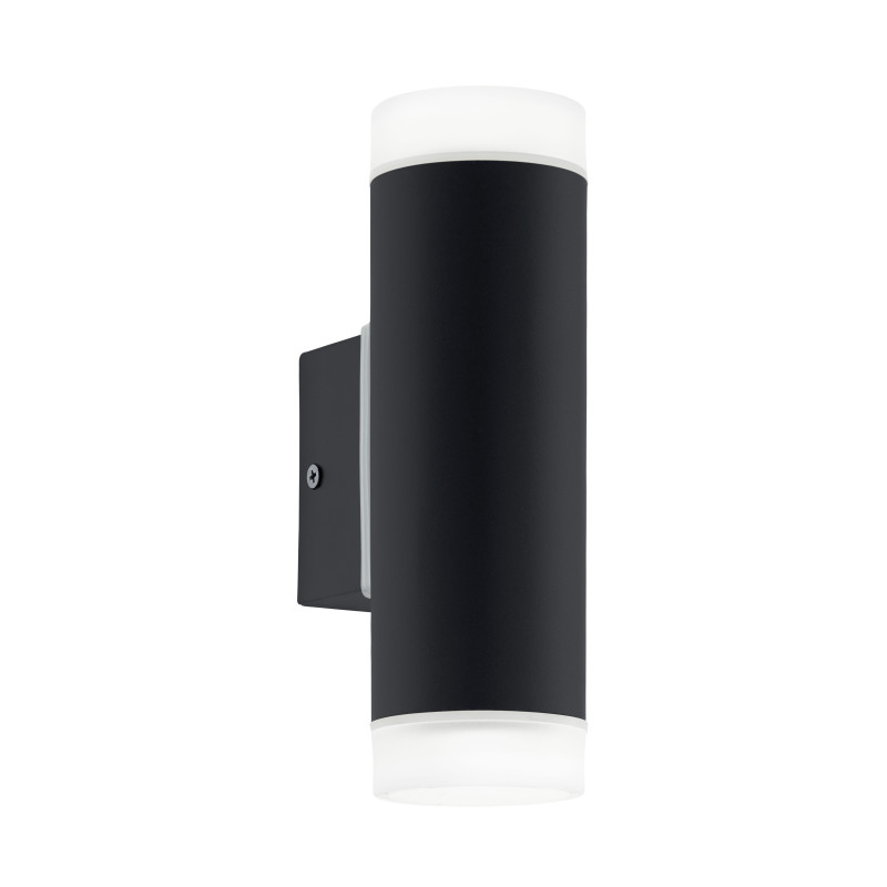 Applique extérieure LED Riga noire Ø 6,5 x 20,5 cm GU10 2 x 5 W EGLO