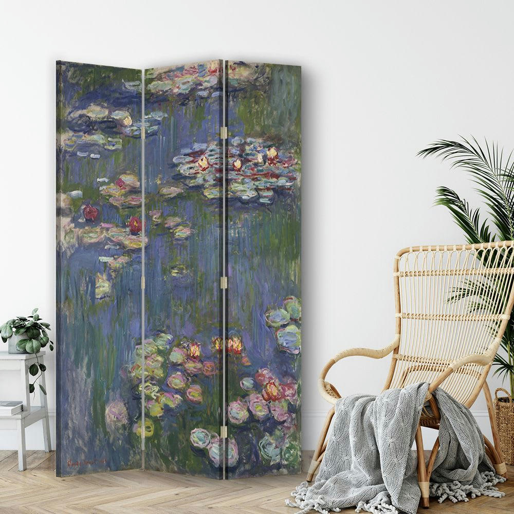 - Paravent cloison Nymphéas - Claude Monet 110x150cm (3 volets)