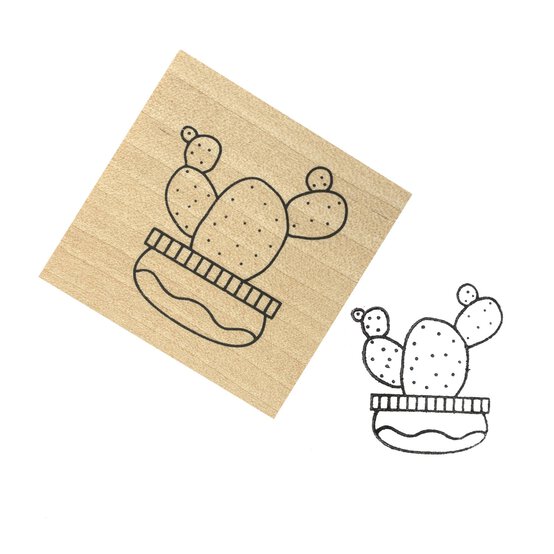 Cactus Wooden Stamp 3.8cm x 3.8cm