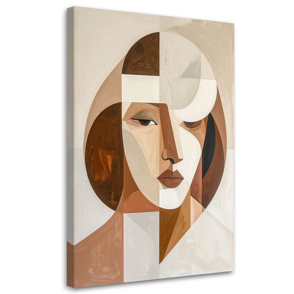 Obraz do salonu sypialni, Abstrakcyjna Sztuka Portret Kobiety 20x30