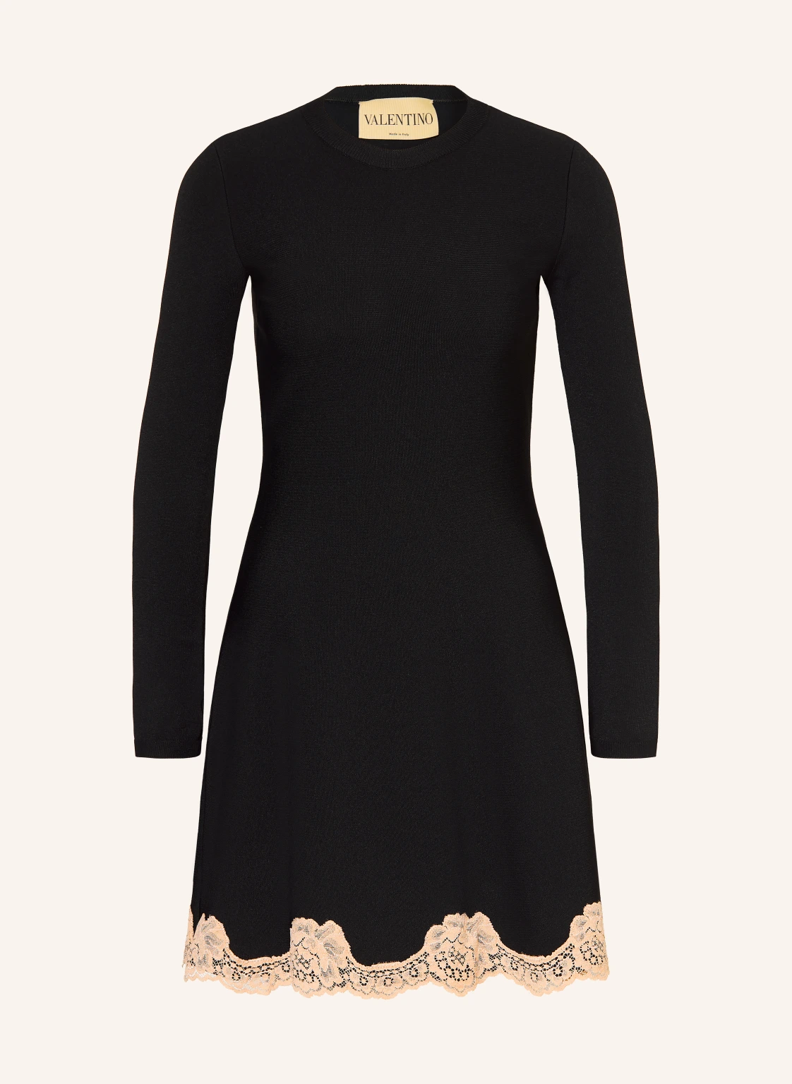 VALENTINO Strickkleid SOLID mit Spitze