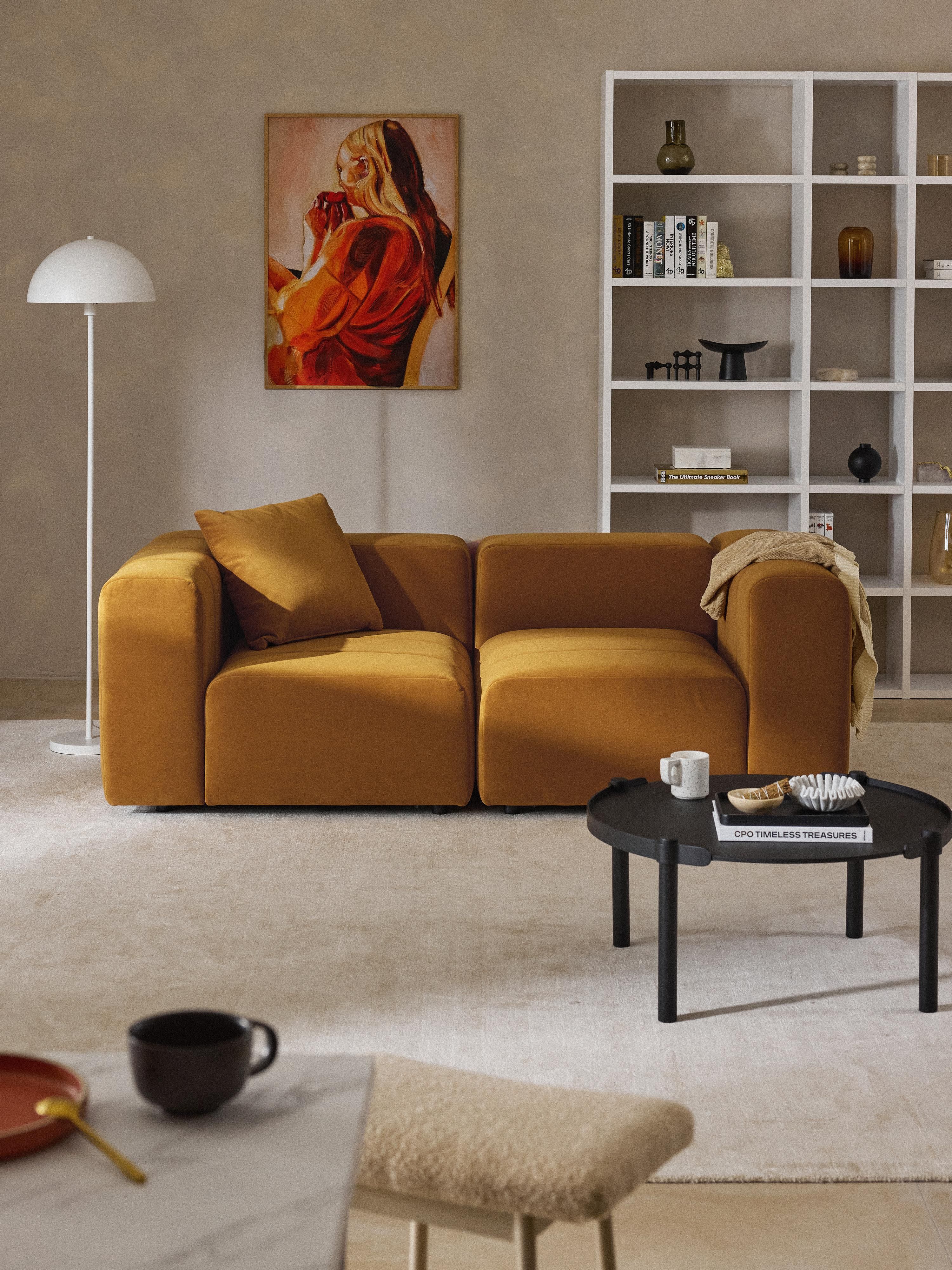 Modulares Samt-Sofa Lena (3-Sitzer)