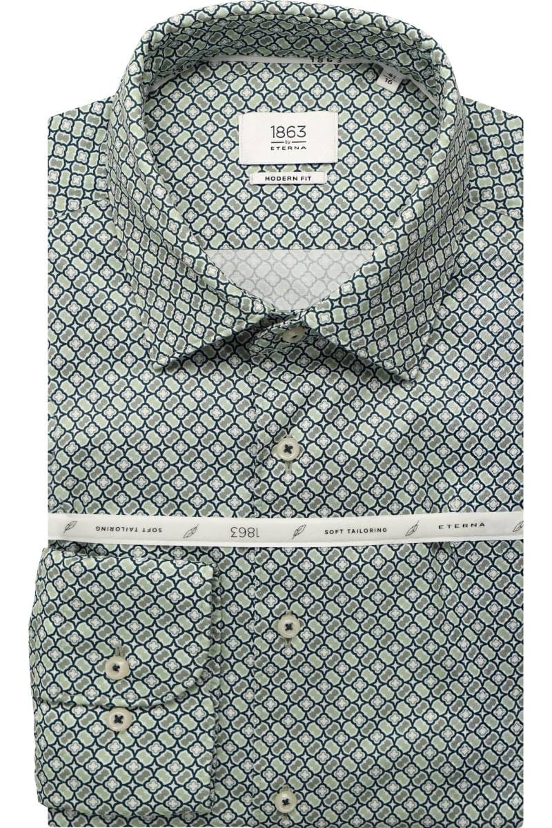 ETERNA 1863 Modern Fit Hemd hellgrün, Bedruckt
