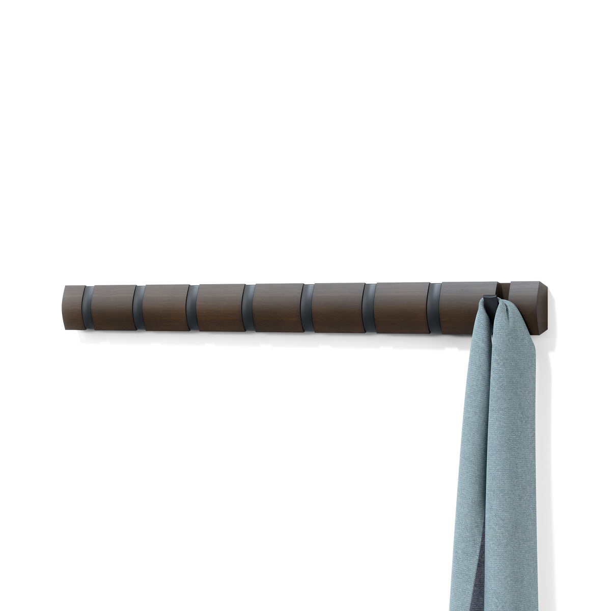 Umbra wandhaak (8) Flip - 81 x 6 x 3 cm - Zwart/walnoot