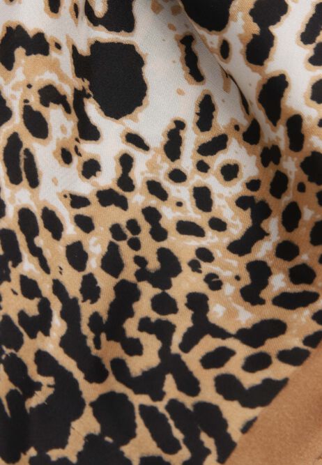 Womens Brown Animal Print Multiway Scarf