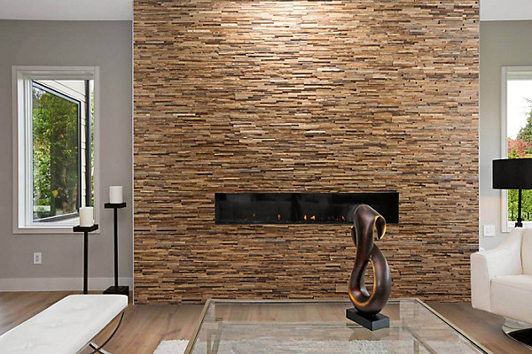 Panneau Mural Bois 3D Incognito - Vieux Bois Récupéré Brossé - 72x10cm - épaisseur 5-24mm - Parement Décoratif - 1m²/14 Panneaux