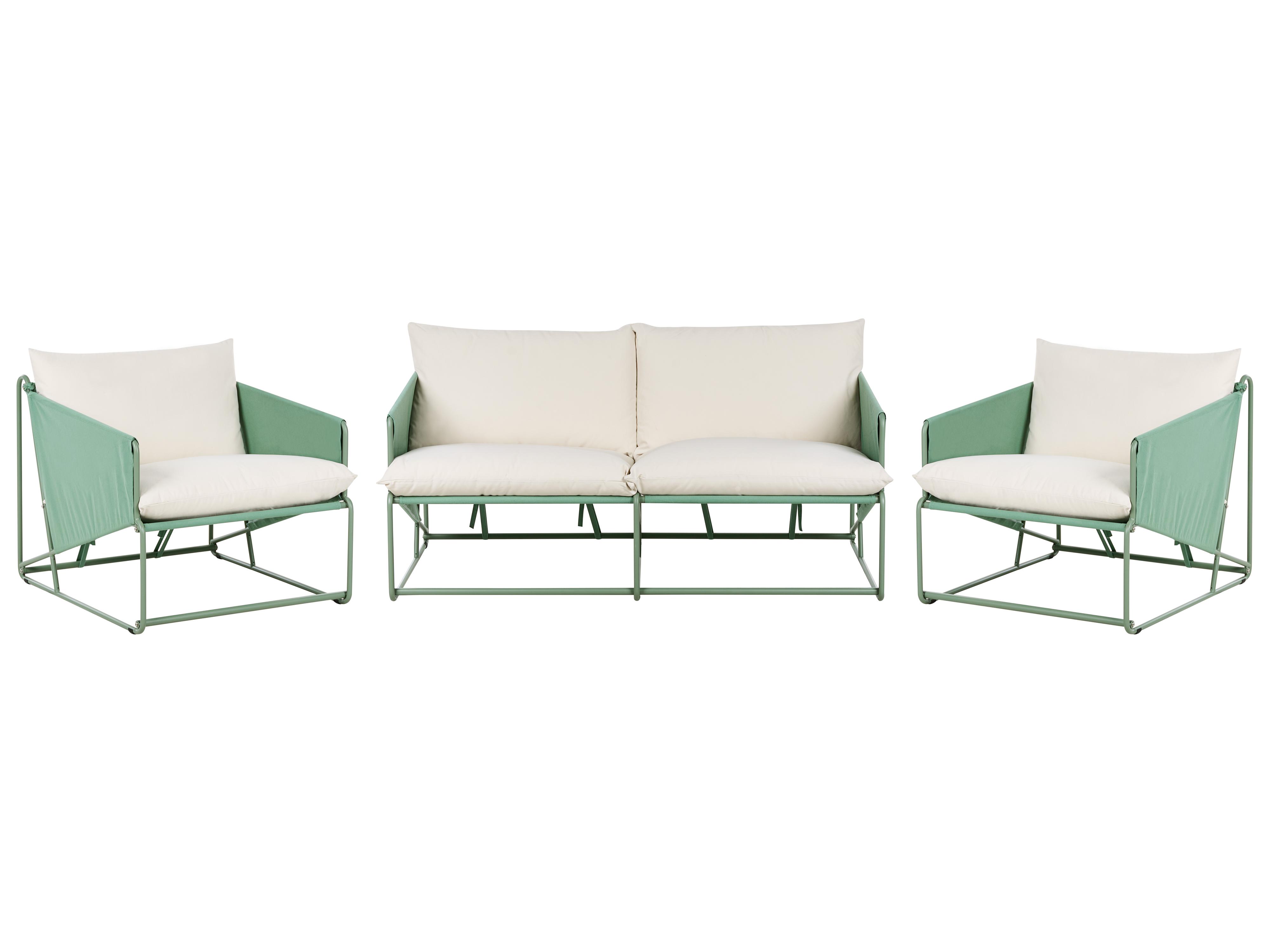 Garden Sofa Set 4 Seater PONTE Metal Green