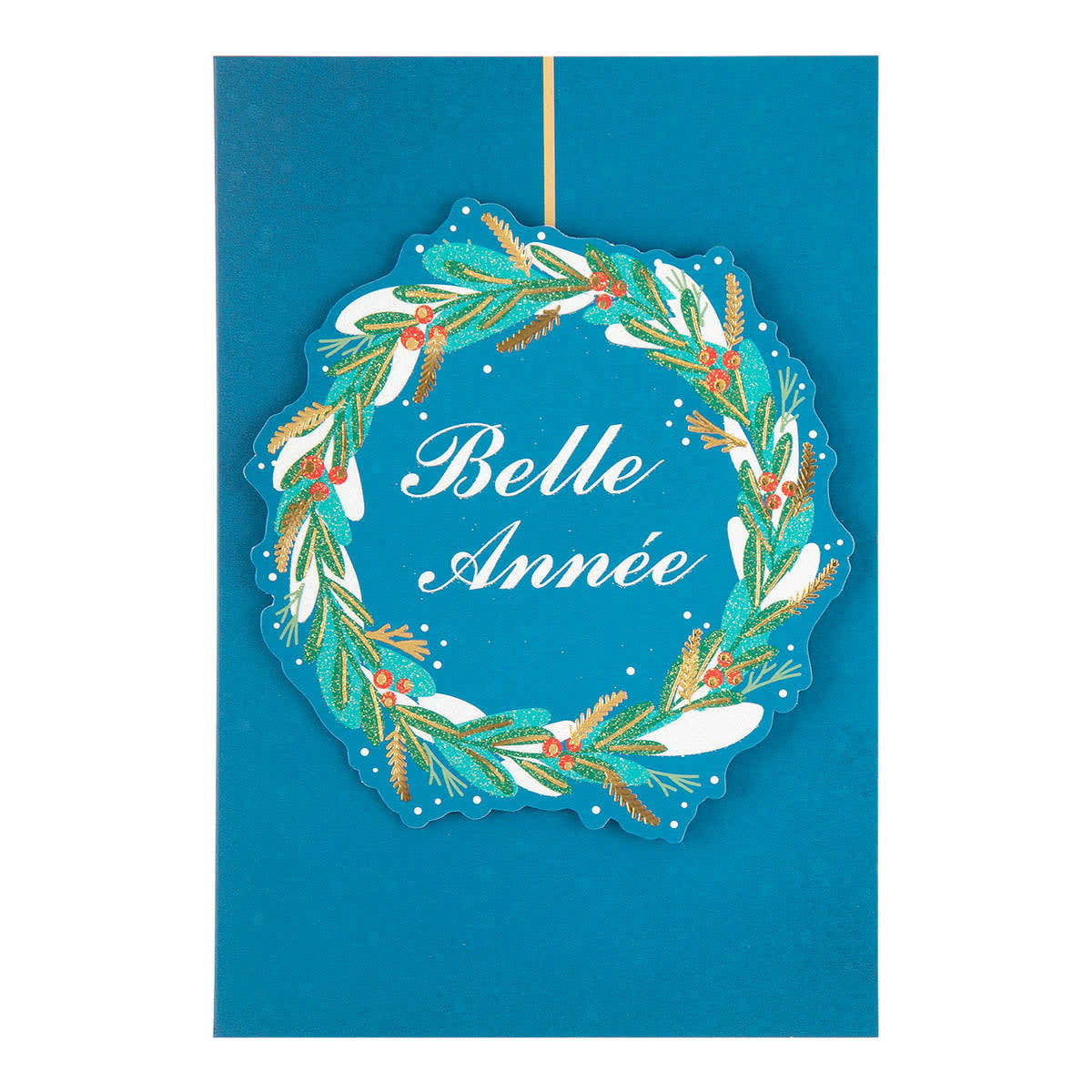 - Carte De Vœux Noël Chic Couronne Houx