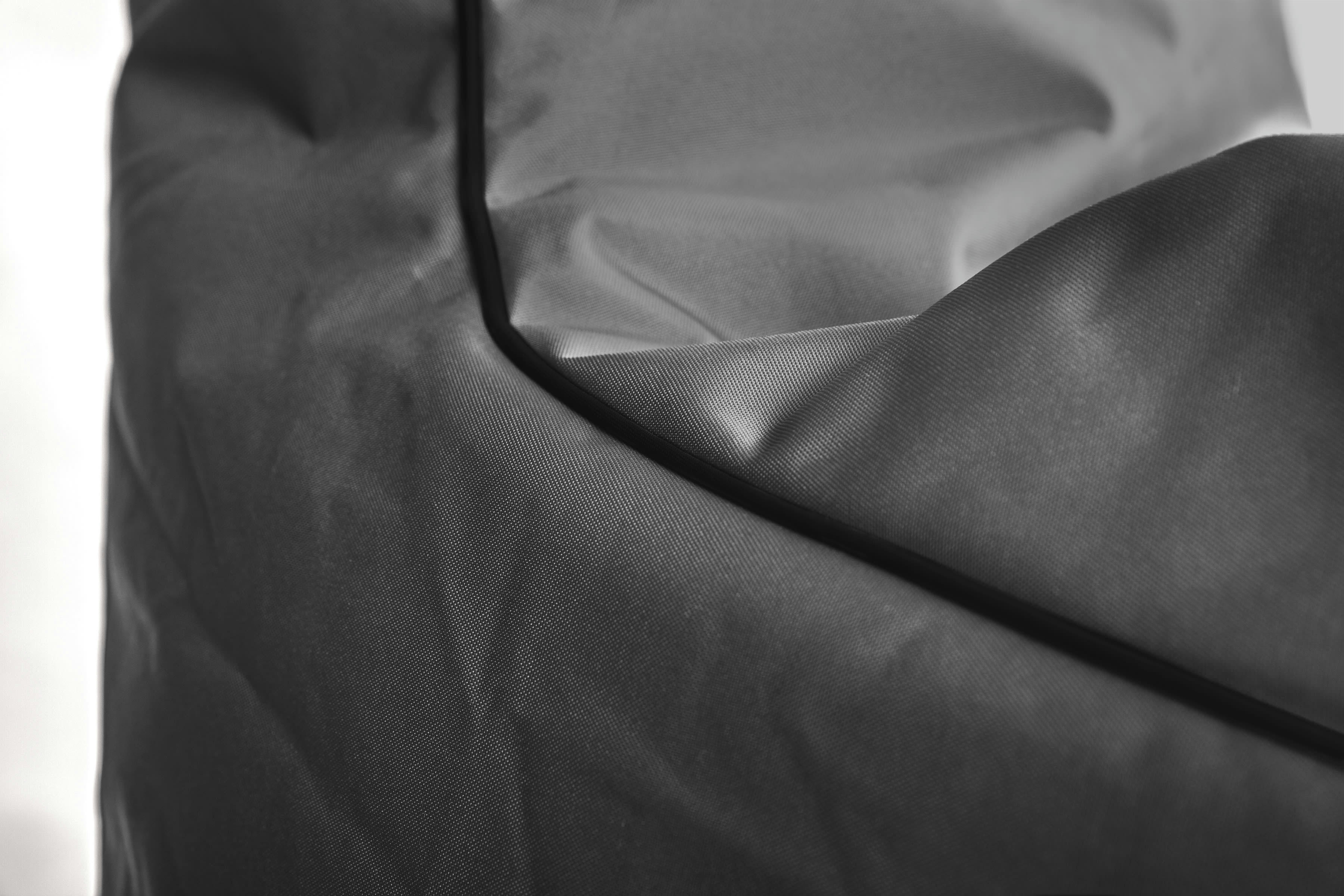 SWING SCUBA - Pouf d'extérieur anthracite avec dossier 95x65x90 cm