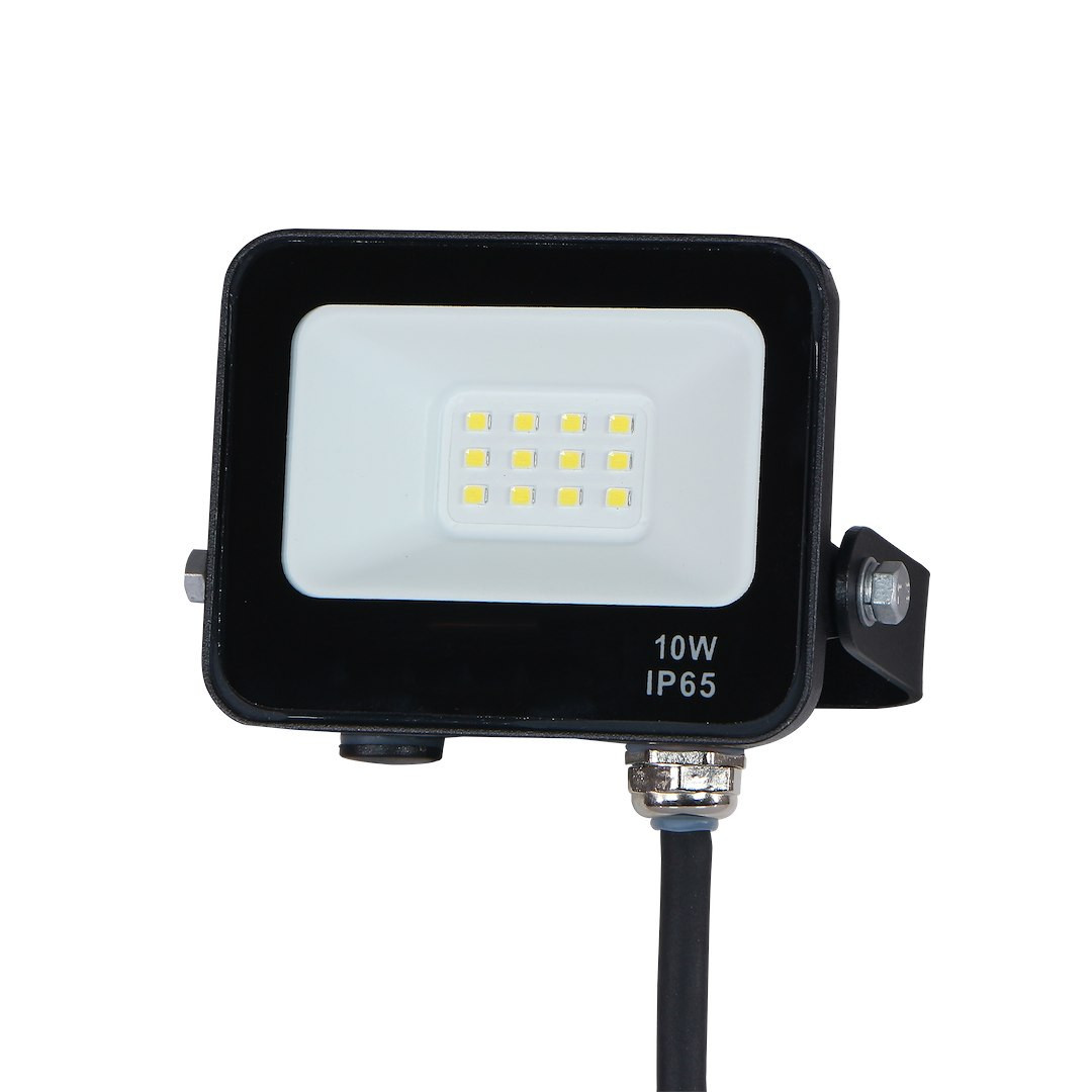 Naświetlacz halogen LED 4000Kczarny LED 10W 900lm 4000K IP65 Eko-Light